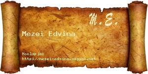 Mezei Edvina névjegykártya